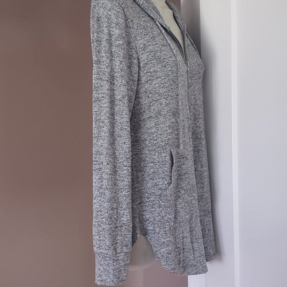 Free Loader Heather Gray Long Sleeve Full Zip Hoodie Sweatshirt - MEDIUM - Picture 7 of 8